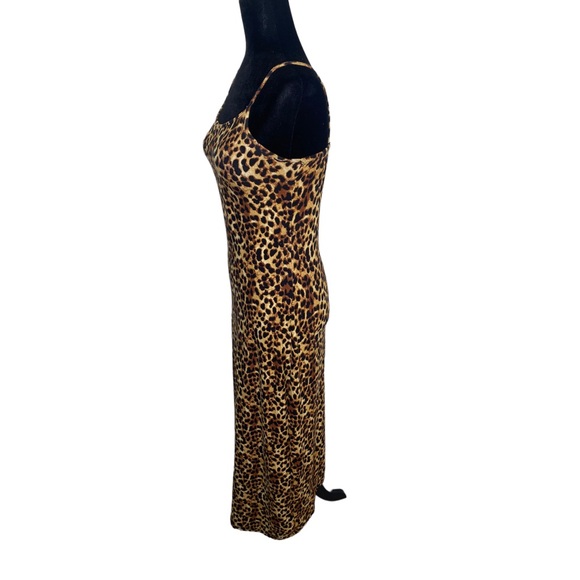 B Famous Cheetah Print Bodycon Maxi Dress Size M - Picture 5 of 7